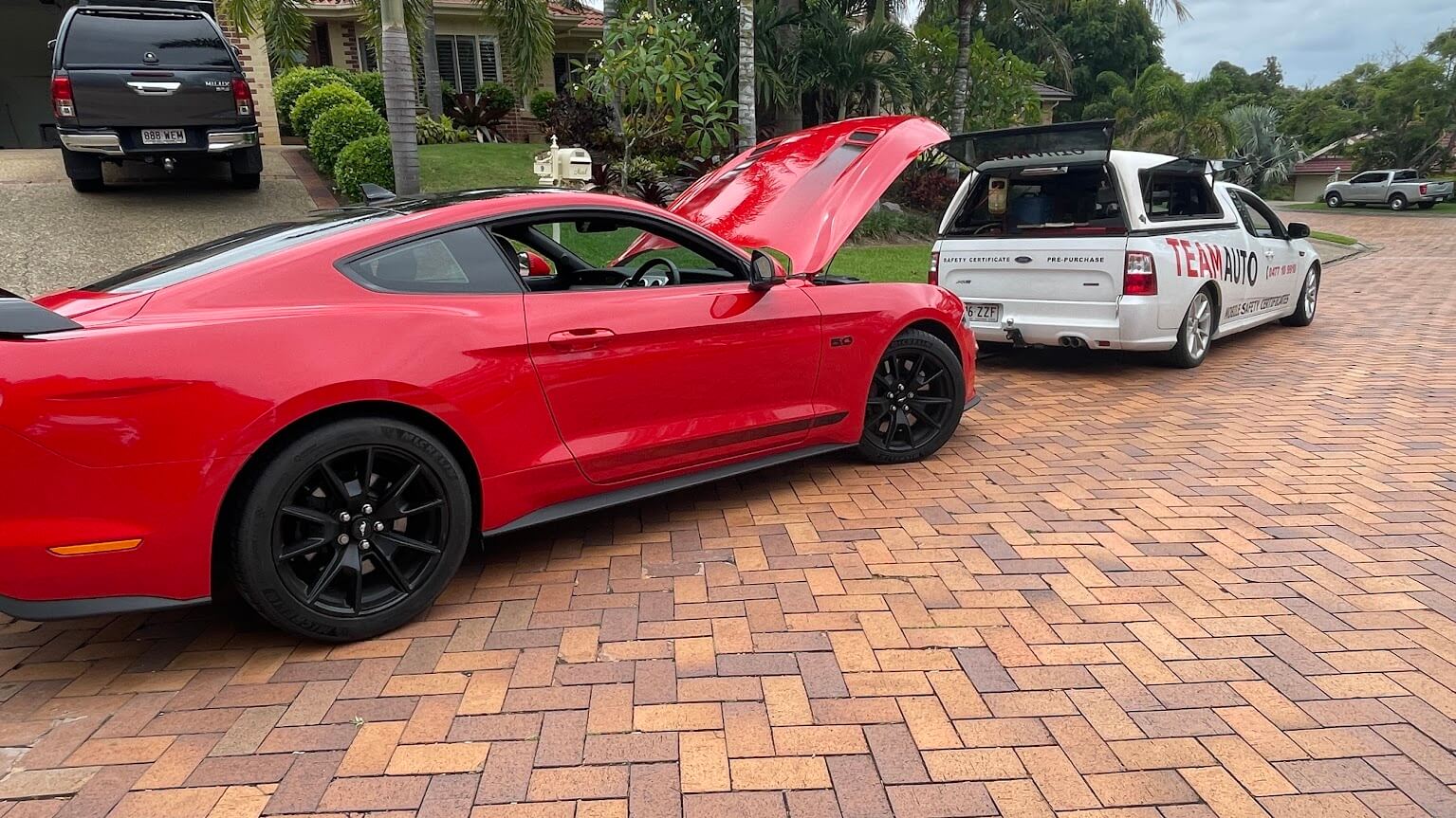 Mobile mechanic performing roadworthy inspection in Brisbane QLD