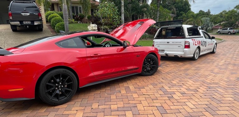Mobile mechanic performing roadworthy inspection in Brisbane QLD